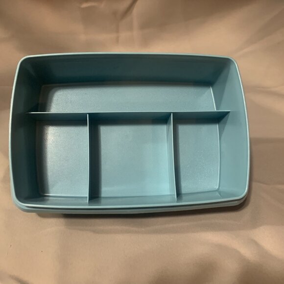 TUPPERWARE - vintage Store n Go Organizer 767-1 TUPPERCRAFT Country Blue, craft - Picture 3 of 7